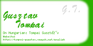 gusztav tompai business card
